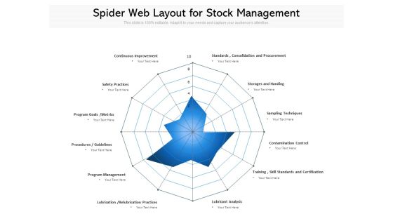 Spider Web Layout For Stock Management Ppt PowerPoint Presentation Icon Gallery PDF