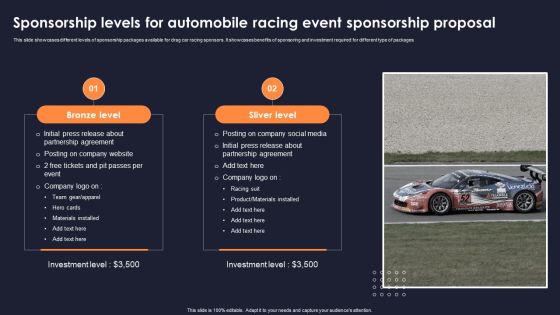 Sponsorship Levels For Automobile Racing Event Sponsorship Proposal Guidelines PDF Sponsorship Levels For Automobile Racing Event Sponsorship Proposal Guidelines PDF