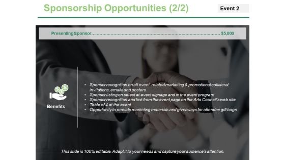 Sponsorship Opportunities Template 3 Ppt PowerPoint Presentation Outline Smartart