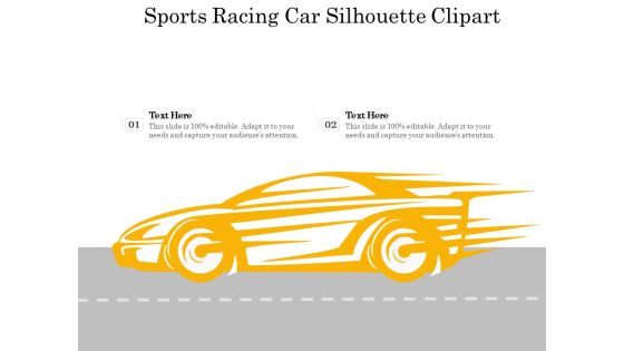 Sports Racing Car Silhouette Clipart Ppt PowerPoint Presentation Gallery Icon PDF