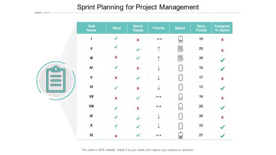 Sprint Planning For Project Management Ppt PowerPoint Presentation File Inspiration