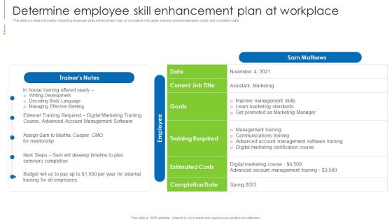 Staff Awareness Playbook Determine Employee Skill Enhancement Plan At Workplace Graphics PDF Staff Awareness Playbook Determine Employee Skill Enhancement Plan At Workplace Graphics PDF