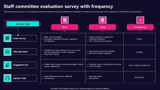 Staff Committee Evaluation Survey With Frequency Template PDF Staff Committee Evaluation Survey With Frequency Template PDF