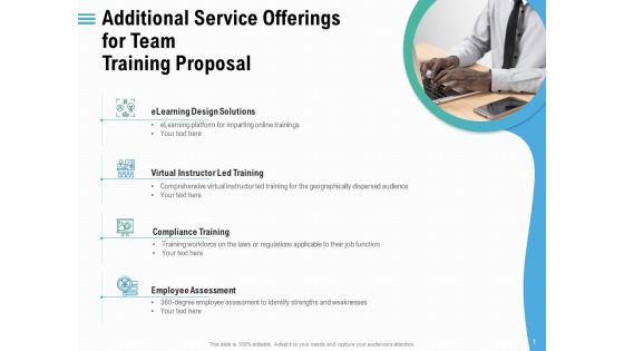 Staff Engagement Training And Development Additional Service Offerings For Team Training Proposal Elements PDF Staff Engagement Training And Development Additional Service Offerings For Team Training Proposal Elements PDF