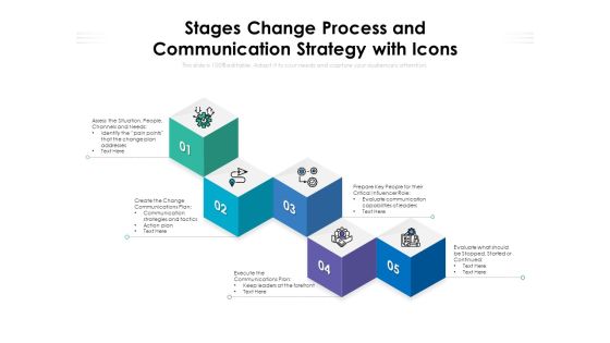 Stages Change Process And Communication Strategy With Icons Ppt PowerPoint Presentation Gallery Layouts PDF Stages Change Process And Communication Strategy With Icons Ppt PowerPoint Presentation Gallery Layouts PDF