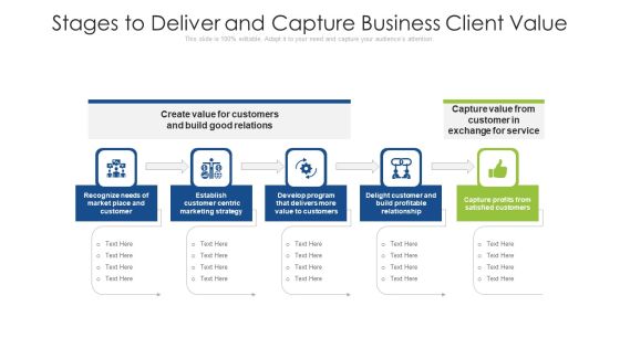 Stages To Deliver And Capture Business Client Value Ppt Portfolio Maker PDF Stages To Deliver And Capture Business Client Value Ppt Portfolio Maker PDF