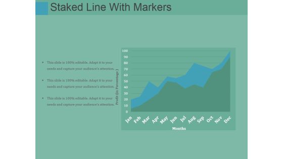 Staked Line With Markers Ppt PowerPoint Presentation Model Portfolio