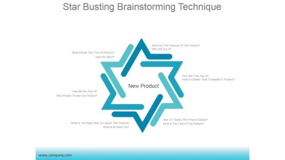 Star Busting Brainstorming Technique Ppt PowerPoint Presentation Summary Star Busting Brainstorming Technique Ppt PowerPoint Presentation Summary