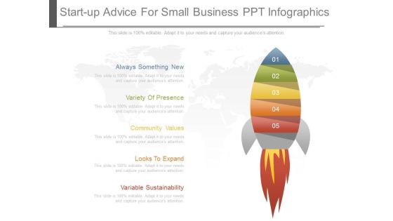 Start Up Advice For Small Business Ppt Infographics
