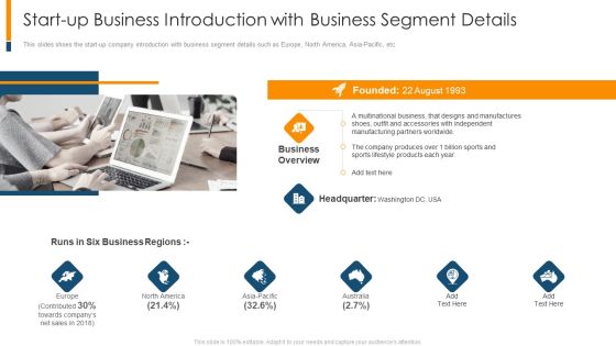 Start Up Business Introduction With Business Segment Details Ppt Styles Skills PDF Start Up Business Introduction With Business Segment Details Ppt Styles Skills PDF