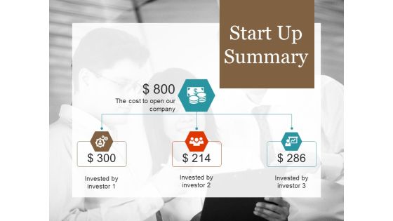 Start Up Summary Template 1 Ppt PowerPoint Presentation Professional Example File