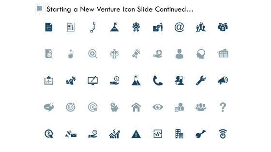 Starting A New Venture Icon Slide Continued Management Ppt PowerPoint Presentation Model Inspiration