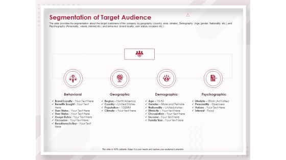 Startup Pitch To Raise Capital From Crowdfunding Segmentation Of Target Audience Portrait PDF Startup Pitch To Raise Capital From Crowdfunding Segmentation Of Target Audience Portrait PDF