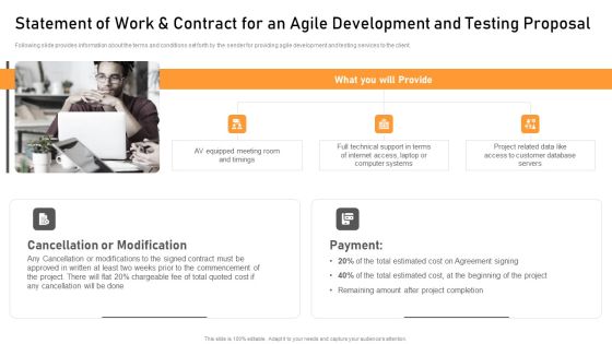 Statement Of Work And Contract For An Agile Development And Testing Proposal Sample PDF Statement Of Work And Contract For An Agile Development And Testing Proposal Sample PDF