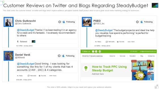 Steadybudget Capital Raising Elevator Customer Reviews On Twitter And Blogs Regarding Themes PDF