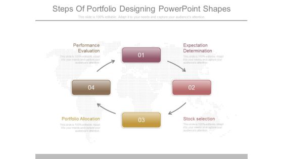 Steps Of Portfolio Designing Powerpoint Shapes