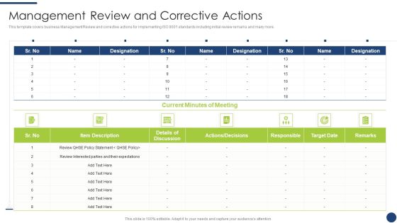 Steps To Achieve ISO 9001 Certification Management Review And Corrective Actions Elements PDF Steps To Achieve ISO 9001 Certification Management Review And Corrective Actions Elements PDF