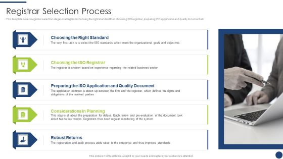 Steps To Achieve ISO 9001 Certification Registrar Selection Process Structure PDF Steps To Achieve ISO 9001 Certification Registrar Selection Process Structure PDF