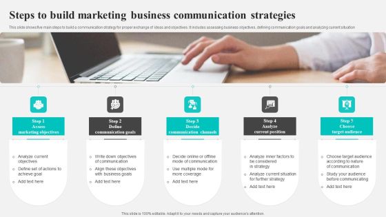Steps To Build Marketing Business Communication Strategies Demonstration PDF Steps To Build Marketing Business Communication Strategies Demonstration PDF