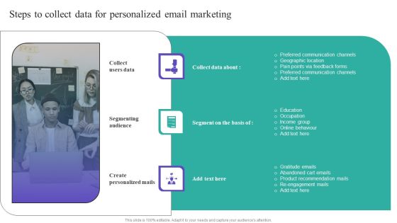 Steps To Collect Data For Personalized Email Marketing Background PDF Steps To Collect Data For Personalized Email Marketing Background PDF