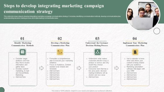 Steps To Develop Integrating Marketing Campaign Communication Strategy Formats PDF Steps To Develop Integrating Marketing Campaign Communication Strategy Formats PDF