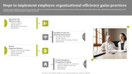 Steps To Implement Employee Organizational Efficiency Gains Practices Background PDF Steps To Implement Employee Organizational Efficiency Gains Practices Background PDF