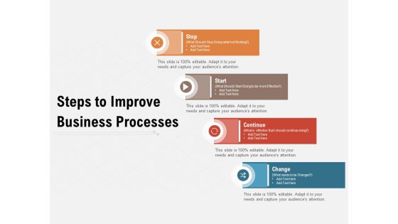 Steps To Improve Business Processes Ppt PowerPoint Presentation Summary Mockup