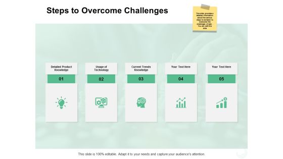 Steps To Overcome Challenges Ppt PowerPoint Presentation Inspiration Information