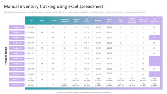 Stock Inventory Acquisition Manual Inventory Tracking Using Excel Spreadsheet Formats PDF Stock Inventory Acquisition Manual Inventory Tracking Using Excel Spreadsheet Formats PDF
