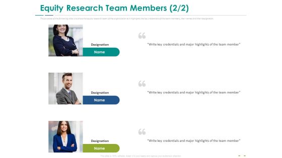 Stock Market Research Report Equity Research Team Members Planning Infographics PDF Stock Market Research Report Equity Research Team Members Planning Infographics PDF