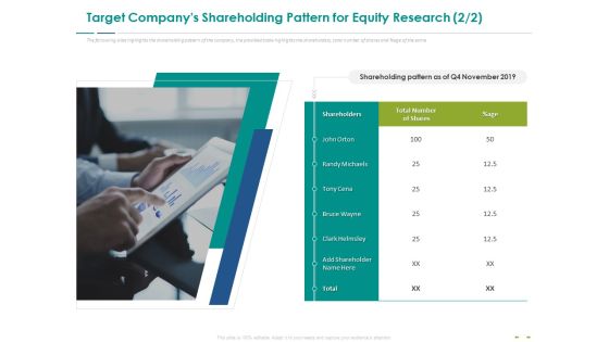 Stock Market Research Report Target Companys Shareholding Pattern For Equity Research Pattern Ideas PDF Stock Market Research Report Target Companys Shareholding Pattern For Equity Research Pattern Ideas PDF