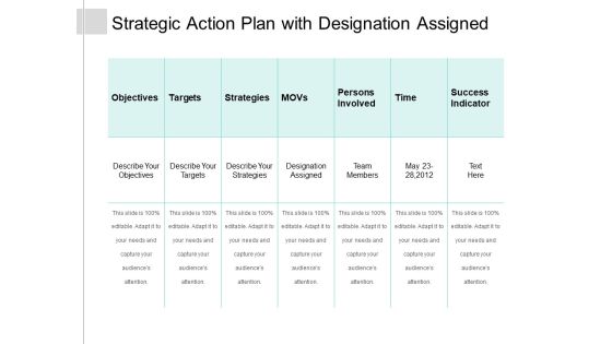 Strategic Action Plan With Designation Assigned Ppt PowerPoint Presentation Gallery Graphics PDF Strategic Action Plan With Designation Assigned Ppt PowerPoint Presentation Gallery Graphics PDF