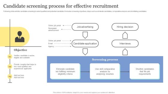 Strategic Approaches To Efficient Candidate Selection Candidate Screening Process For Effective Recruitment Icons PDF Strategic Approaches To Efficient Candidate Selection Candidate Screening Process For Effective Recruitment Icons PDF