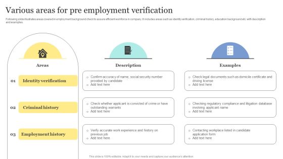 Strategic Approaches To Efficient Candidate Selection Various Areas For Pre Employment Verification Information PDF Strategic Approaches To Efficient Candidate Selection Various Areas For Pre Employment Verification Information PDF
