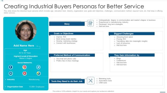 Strategic B2B Marketing Plan Creating Industrial Buyers Personas For Better Service Information PDF Strategic B2B Marketing Plan Creating Industrial Buyers Personas For Better Service Information PDF