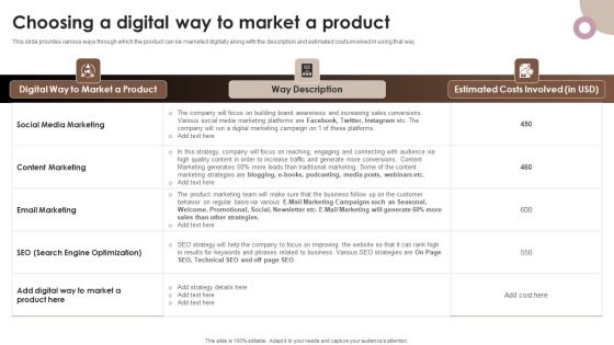 Strategic Components Of Product Advertising Choosing A Digital Way To Market A Product Background PDF Strategic Components Of Product Advertising Choosing A Digital Way To Market A Product Background PDF