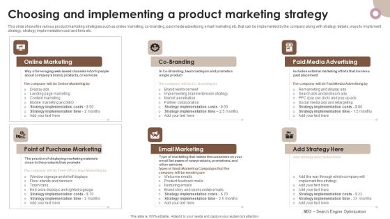 Strategic Components Of Product Advertising Choosing And Implementing A Product Marketing Strategy Download PDF