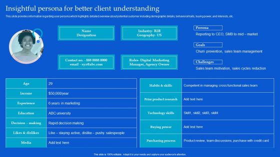 Strategic Guide To Build Brand Personality Insightful Persona For Better Client Understanding Mockup PDF
