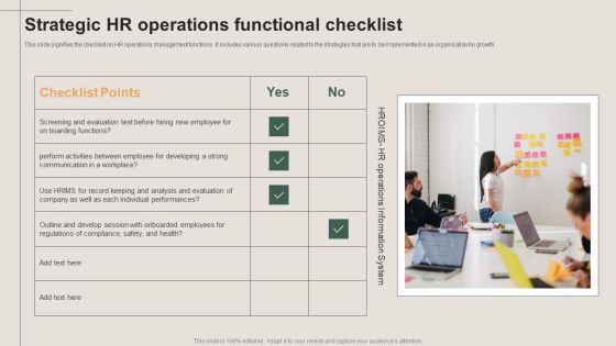 Strategic HR Operations Functional Checklist Graphics PDF Strategic HR Operations Functional Checklist Graphics PDF
