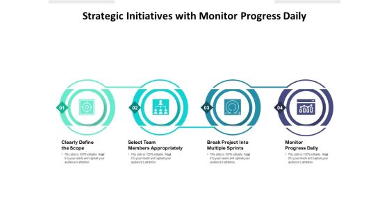 Strategic Initiatives With Monitor Progress Daily Ppt PowerPoint Presentation Show Vector PDF Strategic Initiatives With Monitor Progress Daily Ppt PowerPoint Presentation Show Vector PDF