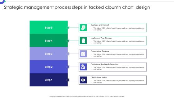 Strategic Management Process Steps In Tacked Cloumn Chart Design Pictures PDF Strategic Management Process Steps In Tacked Cloumn Chart Design Pictures PDF