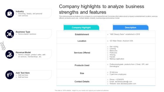 Strategic Marketing For Hair And Beauty Salon To Increase Company Highlights To Analyze Designs PDF Strategic Marketing For Hair And Beauty Salon To Increase Company Highlights To Analyze Designs PDF