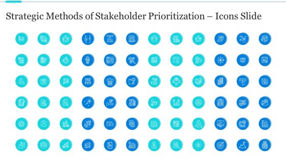 Strategic Methods Of Stakeholder Prioritization Icons Slide Rules PDF