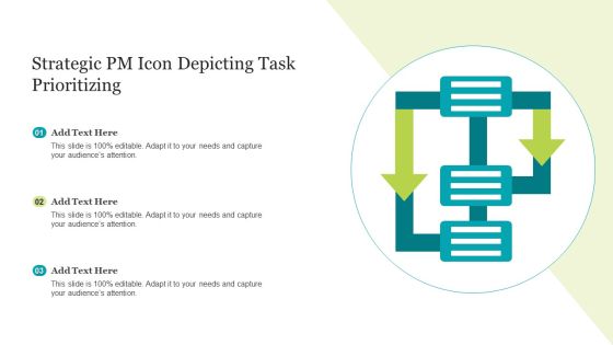 Strategic PM Icon Depicting Task Prioritizing Formats PDF