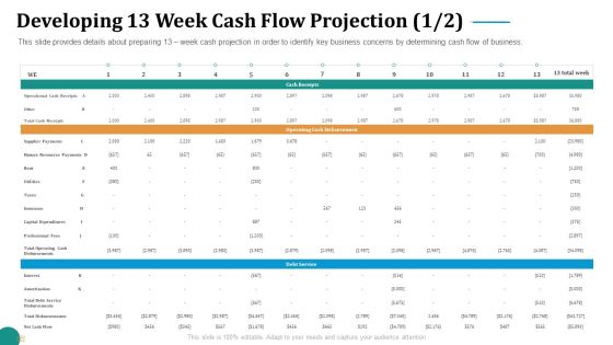 Strategic Plan For Corporate Recovery Developing 13 Week Cash Flow Projection Download PDF Strategic Plan For Corporate Recovery Developing 13 Week Cash Flow Projection Download PDF