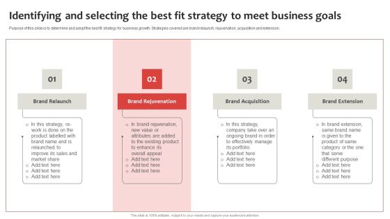 Strategic Plan To Establish And Promote Brand Awareness Identifying And Selecting The Best Fit Strategy Pictures PDF Strategic Plan To Establish And Promote Brand Awareness Identifying And Selecting The Best Fit Strategy Pictures PDF