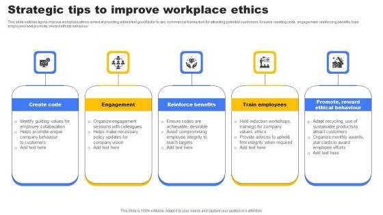 Strategic Tips To Improve Workplace Ethics Elements PDF Strategic Tips To Improve Workplace Ethics Elements PDF