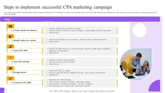 Strategies For Implementing CPA Marketing Steps To Implement Successful CPA Marketing Campaign Inspiration PDF Strategies For Implementing CPA Marketing Steps To Implement Successful CPA Marketing Campaign Inspiration PDF