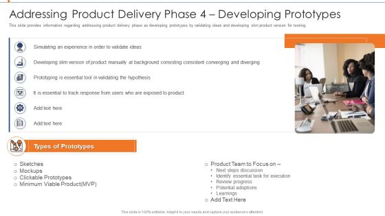Strategies For Improving Product Discovery Addressing Product Delivery Phase 4 Developing Prototypes Slides PDF Strategies For Improving Product Discovery Addressing Product Delivery Phase 4 Developing Prototypes Slides PDF