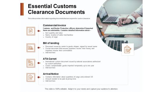 Strategies For Organizing Events Essential Customs Clearance Documents Ppt Portfolio Rules PDF Strategies For Organizing Events Essential Customs Clearance Documents Ppt Portfolio Rules PDF